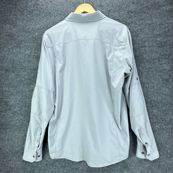 KUHL Shirt Mens Medium Gray Button Up Stretch Quick Dry Performance Outdoor Hike - Picture 6 of 16
